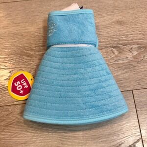 Banana Boat UPF 50+ Blue Terry Cloth Visor Hat One Size Adjust‎ Sun Protection